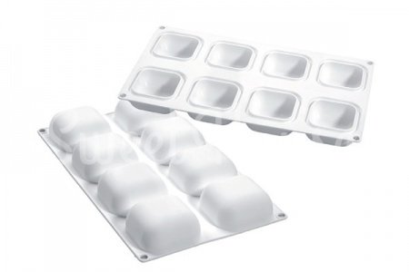 Форма силиконовая "Gem 100" d 61x61 h 30 мм, 8 ячеек