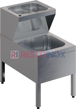 Ванна моечная моповая RESTOINOX ВММР-2/7,7 с рукомойником