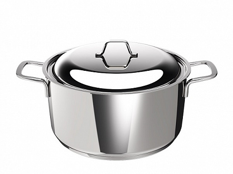 Кастрюля 8,0 л Ideal, нерж.сталь 1/4