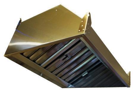 Зонт ЗВН-03 800*800*400 с жироуловителем ( AISI 430, t0.8) Ø200